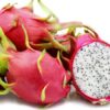 Fruta de pitaya roja con carne blanca, variedad H. undatus