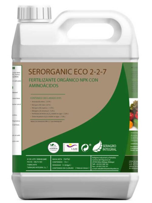 Fertilizante NPK líquido Serorganic ECO 2-2-7