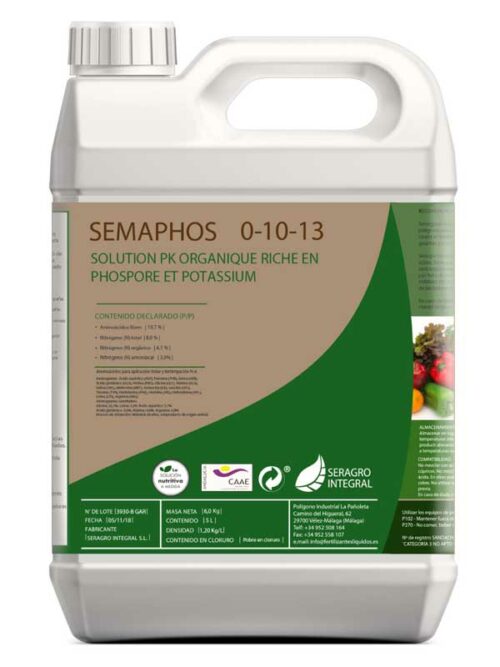Abono fósforo y potasio ecológico Semaphos 0-10-13 líquido