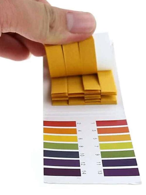 Escala de colores del papel indicador de pH